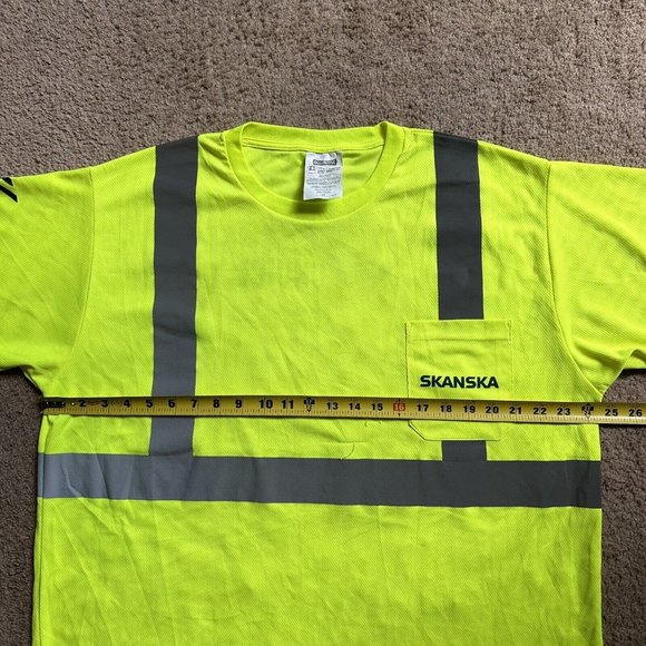 OccuNomix Shirt Mens 2X Yellow LUX-SSETP2B Class 2 Hi Visibility Short Sleeve - Picture 9 of 13